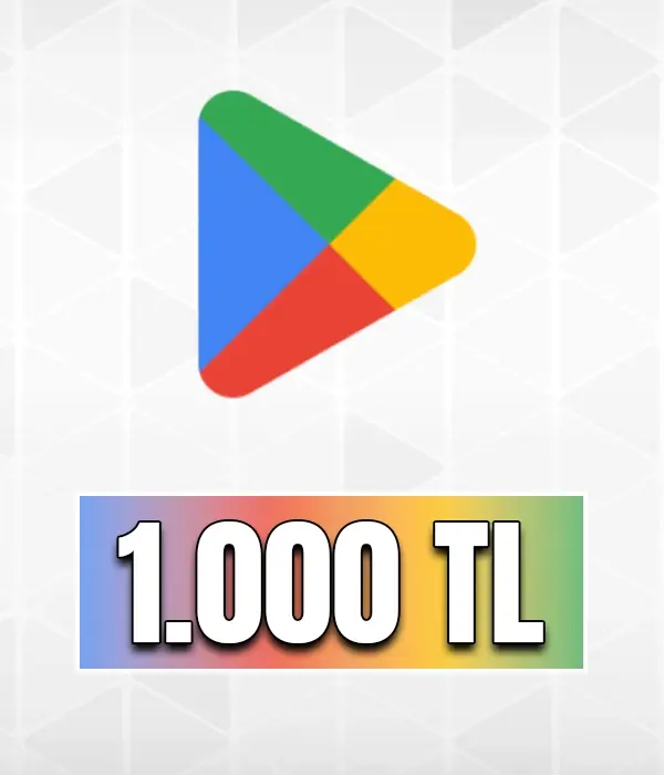 Google Play 1000 TL Bakiye Karti